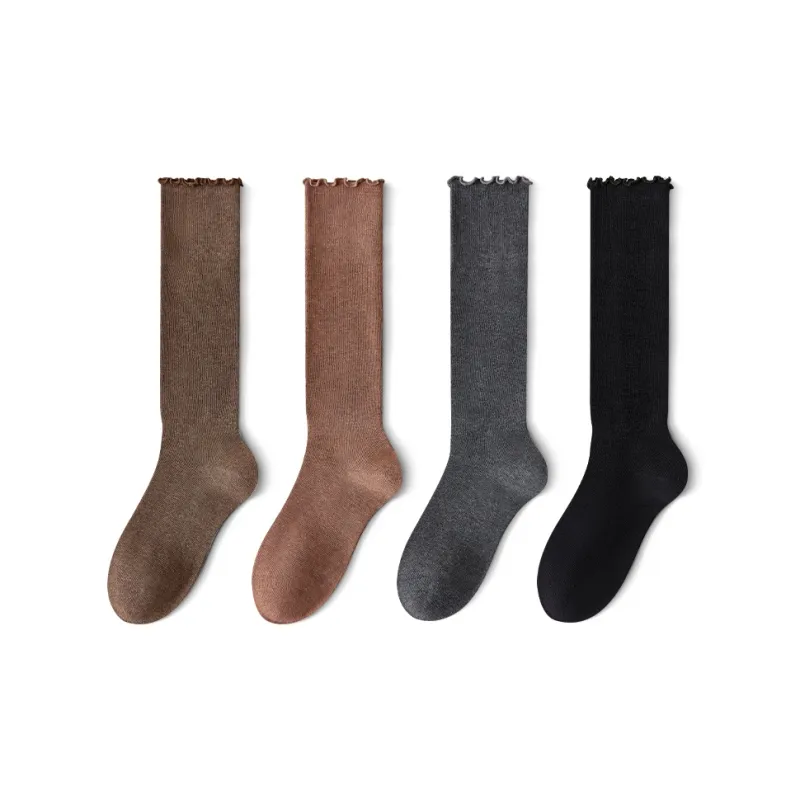Temooues Knee High Socks Women's Combo Set-6