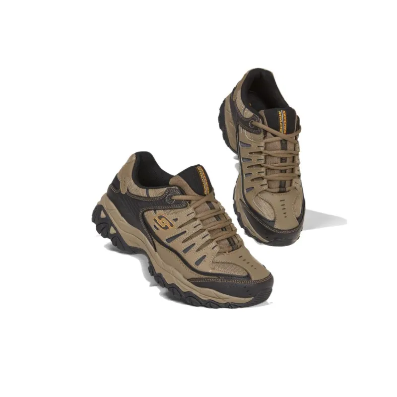 Skechers After Burn Anti-Slip Wear-Resistant Low-Top Outdoor Shoes Men's Black Brown-2