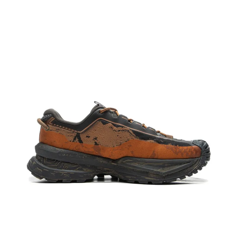 LiNing CF Su Xingchuan Anti-Slip And Wear-Resistant Support Grip Low-Top Trekking Shoes Unisex Brown Orange-1