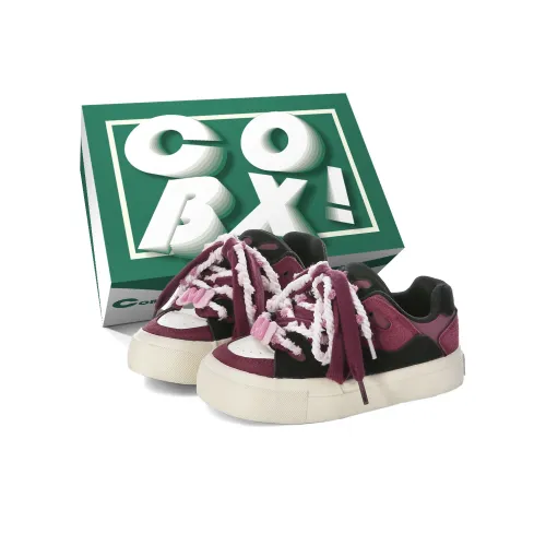 Cob Anti Slip And Wear Resistant Lightweight Low Top Skateboard Shoes Women's Red Black