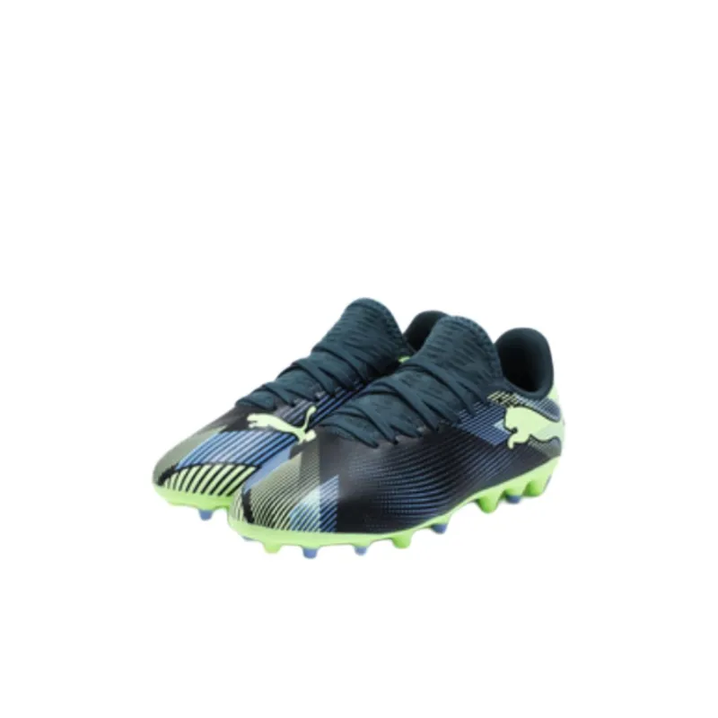 PUMA FUTURE 7 PLAY Abrasion Resistant Low Top Kids' Soccer Shoes Blue Green Kids'-2