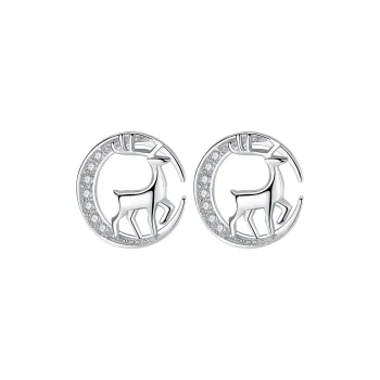 Rui Ge Mei S925 Silver Stud Earrings Women's