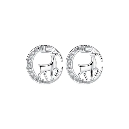Rui Ge Mei S925 Silver Stud Earrings Women's