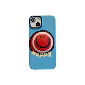 Sopi Acrylic Material Smiley Face Magnetic Stand Phone Cases Compatible With IPhone 16/15 Pro Max/Apple 13/14 Pro/Max