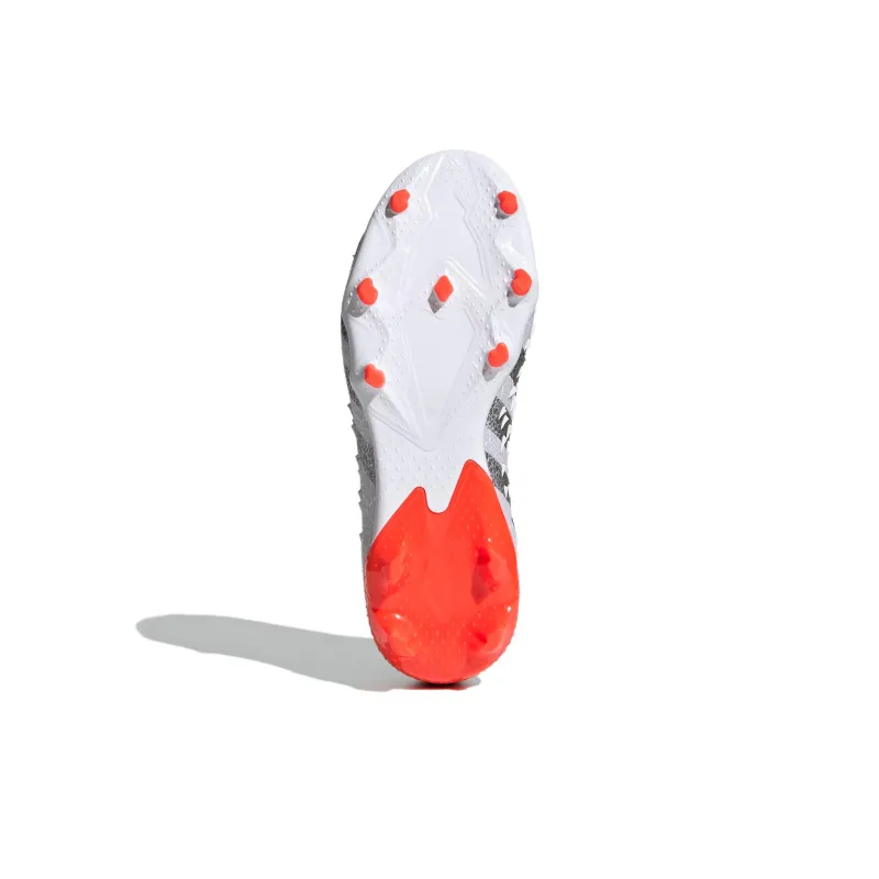 Adidas Predator Freak+ Anti-Slip Wear-Resistant Mid-Top Kids' Soccer Shoes Gray Teenagers-3