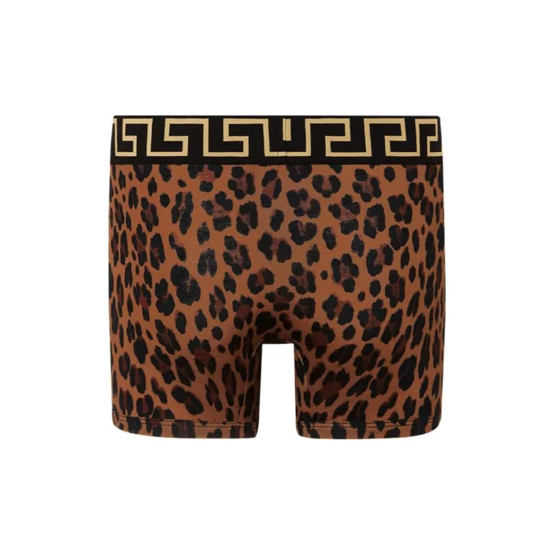 VERSACE Greca Border Leopard-print Boxers-1