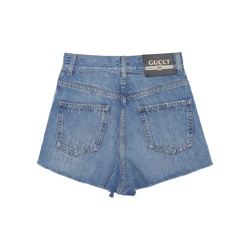 GUCCI Denim Shorts Women's Blue-1