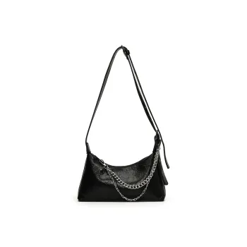 RKM PU Shoulder Bag Small Size Women's Black Coffee Brown