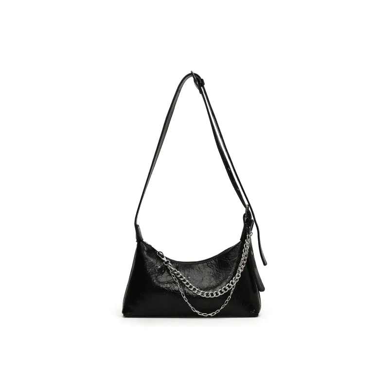 RKM PU Shoulder Bag Small Size Women's Black Coffee Brown-0