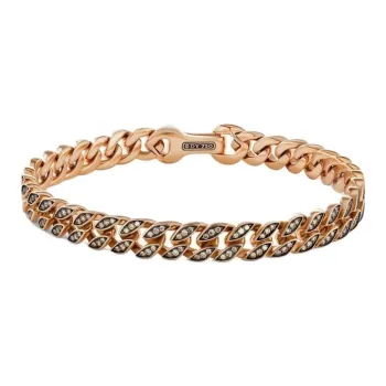 David Yurman 18kt Rose Gold Curb Chain Bracelet 8mm