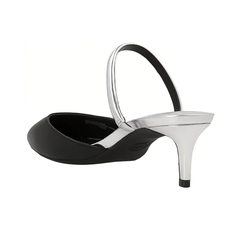 MICHAEL KORS Jessa Other Wrap-toe Slippers Women's Black Silver-3