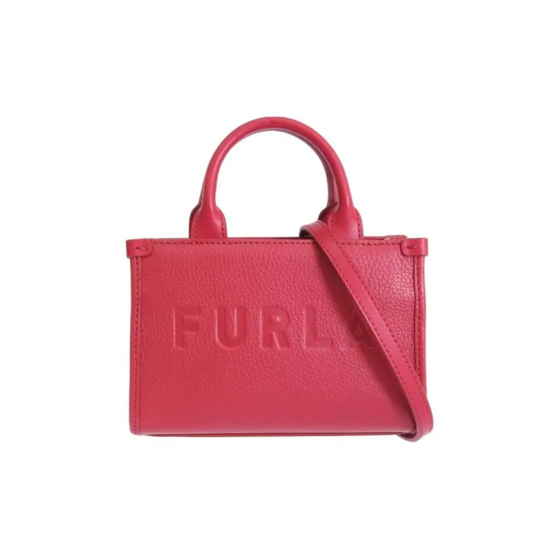 Furla Leather Tote Bag, Shopping Bag, Shoulder Bag, Crossbody Bag, Handbag Women's Red-0