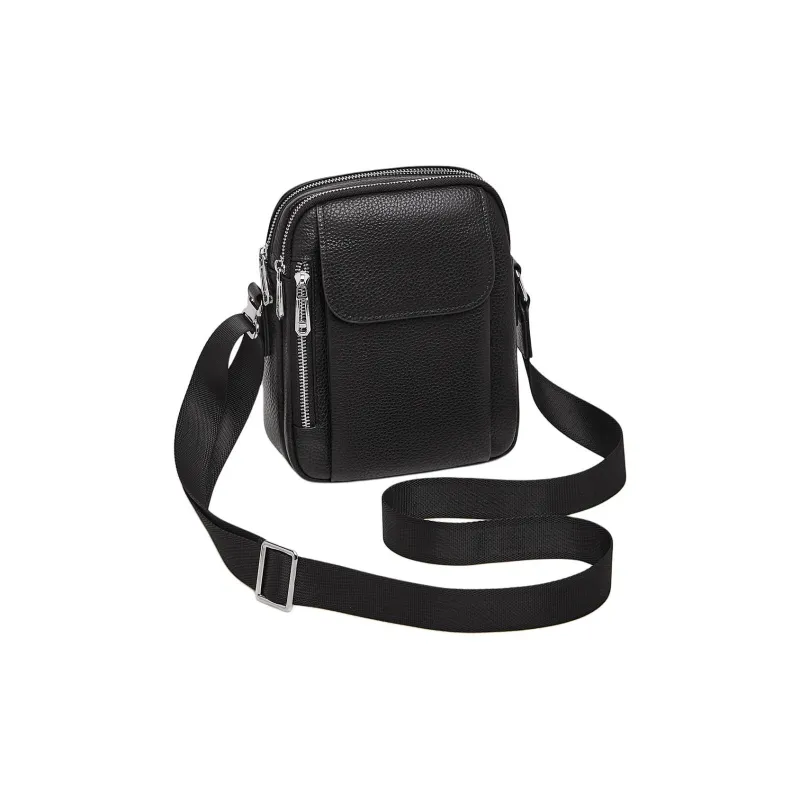 Marino Orlandi Cow Leather Crossbody Bag Shoulder Bag Regular Men's Black-1