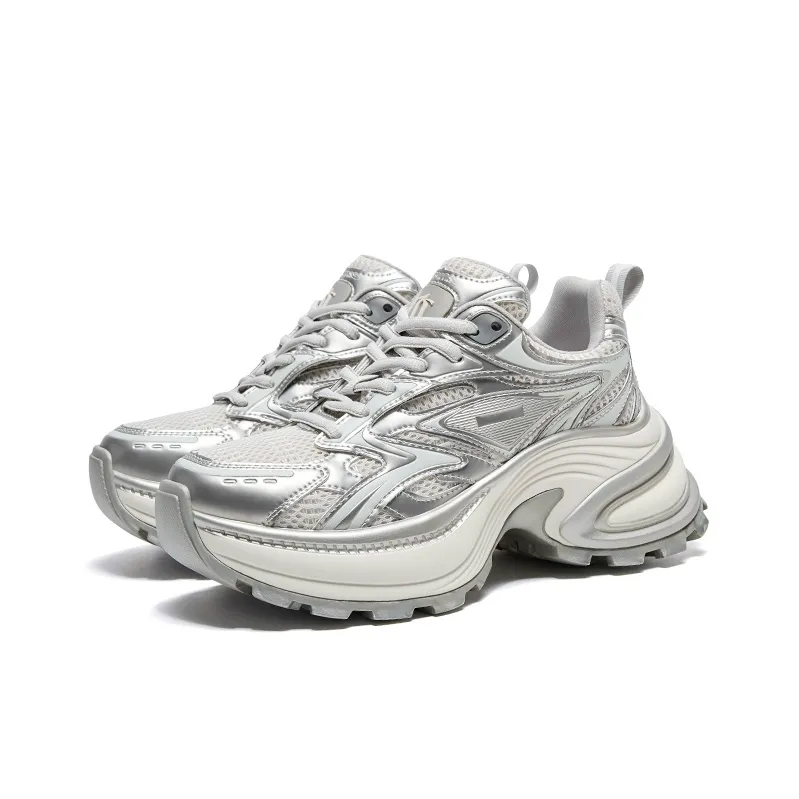 CHERYKALLY Height Increasing Wear-Resistant Slip-Resistant Low-Top Chunky Sneakers 6cm Women's-1