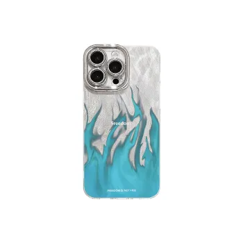 XIANGRIKE TPU Material Blue Flame Phone Case Compatible With IPhone 15/14 Plus/13/12/11/15 Pro Max/XS/XR/XS Max/8 Plus