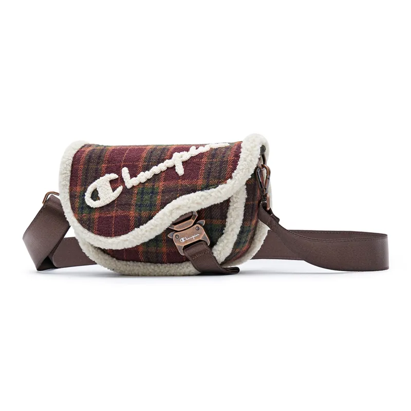 Champion Fabric Shoulder Bag Regular Unisex Night Umber Red With Light Bone-1