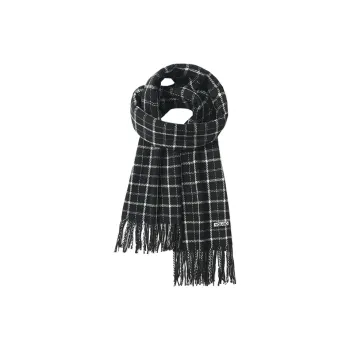 Yalu Polyester Knit Scarves Unisex Black/Ecru/Light Pink/Dark Gray