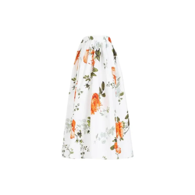 Erdem Floral print Poplin Skirt-1