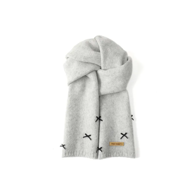 FREE RABBITⅡ Fall And Winter Cute Versatile Warm Knitted Fabric Scarf Women's-6