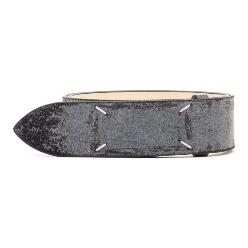 Maison Margiela Leather Belts Men Gray-1