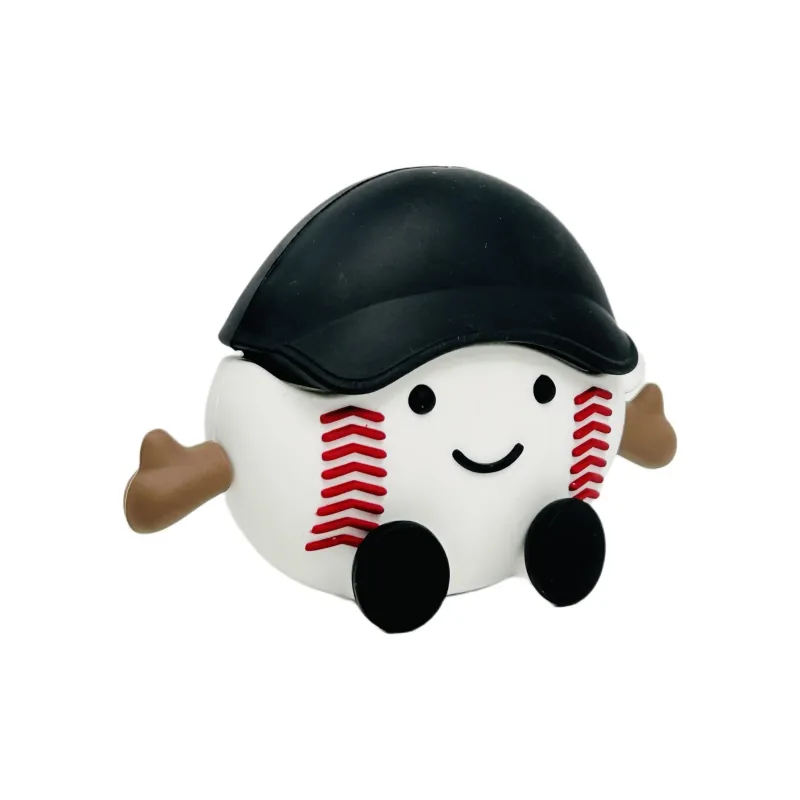 Sopi Compatibility With Apple AirPods 4/2/3/4th Generation/AirPods Pro/Pro 2 TPU 3D Effect Baseball Headphone Cases-1