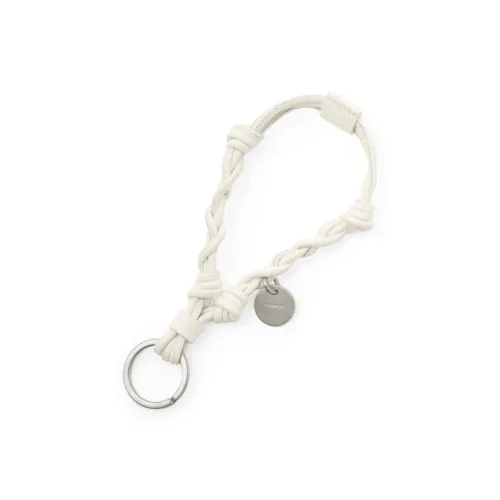 JIL SANDER Calfskin Keychains Men's White