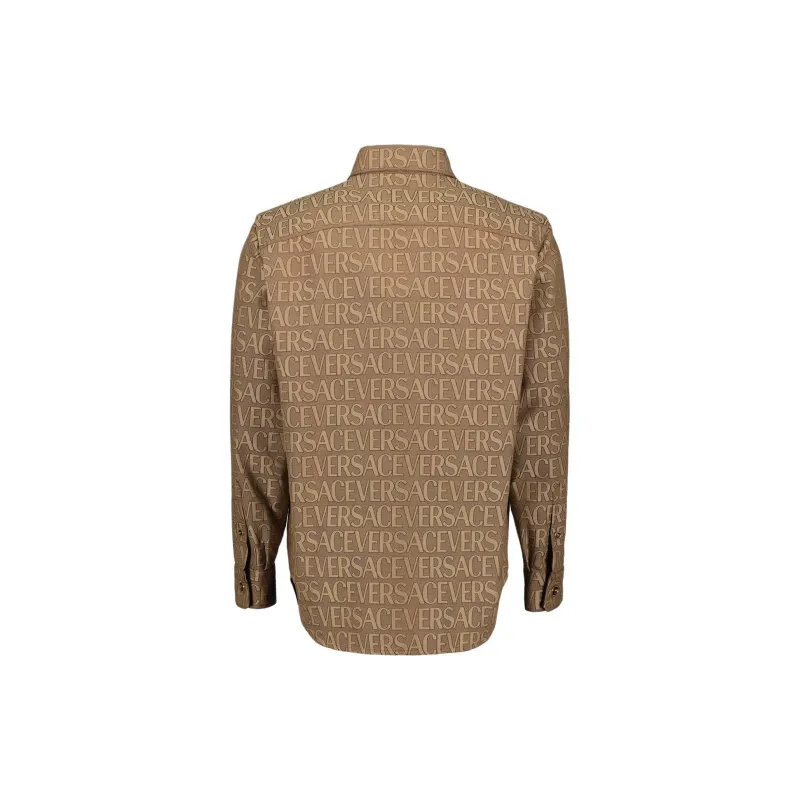 VERSACE Allover Jacquard Button Up Shirt-1