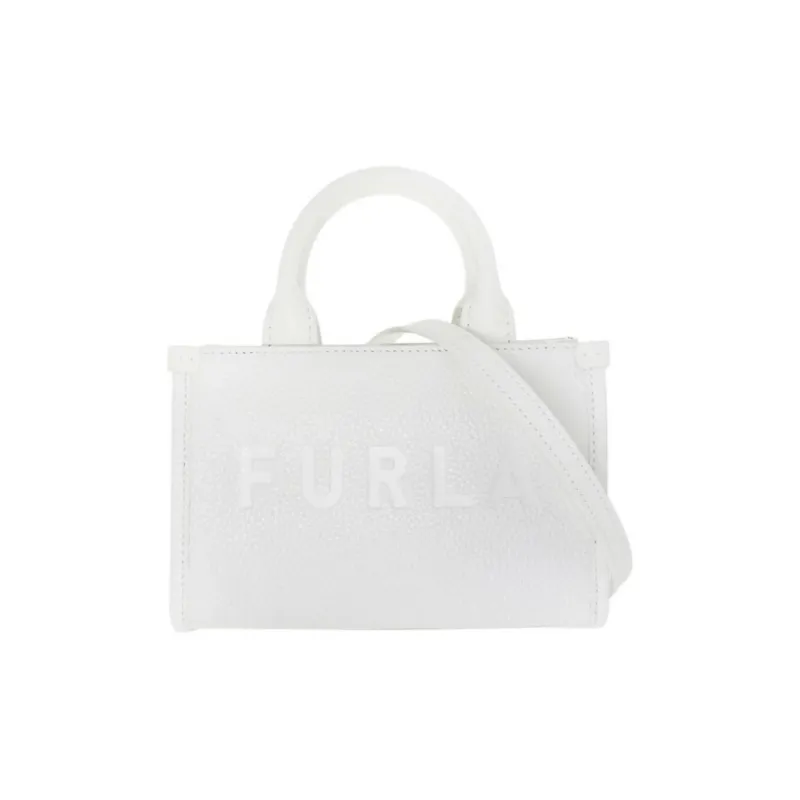 Furla Leather Tote Bag, Shopping Bag, Crossbody Bag, One Shoulder Handbag Women's White-0