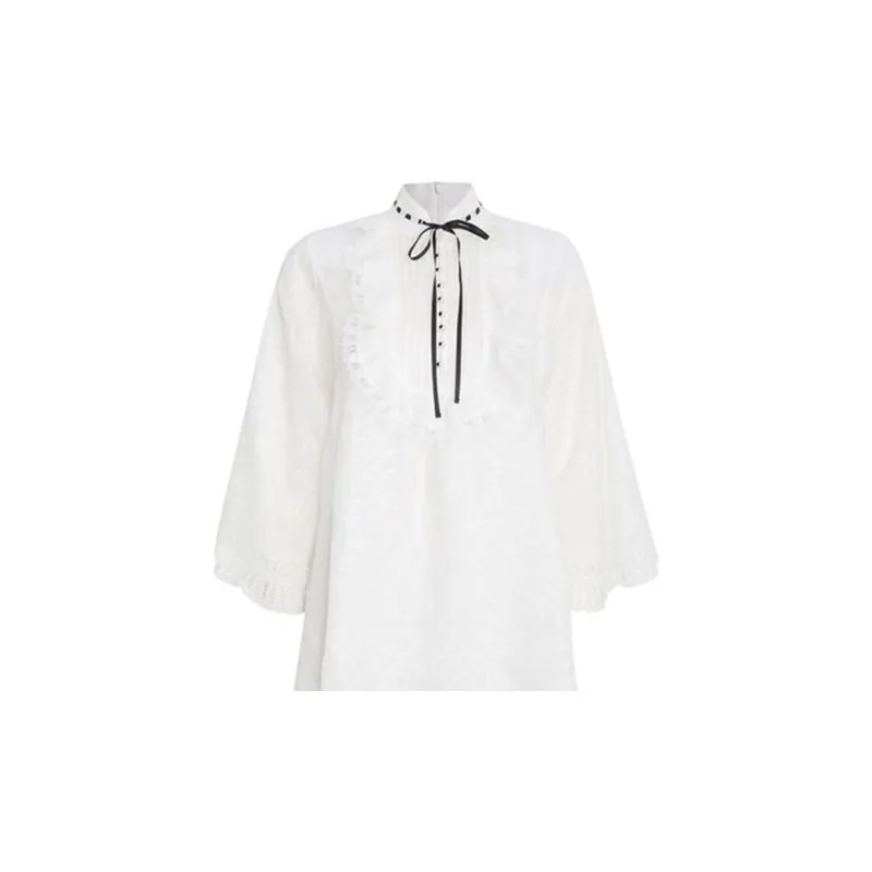 Zimmermann Floral-lace Long-sleeve Shirtdress-5