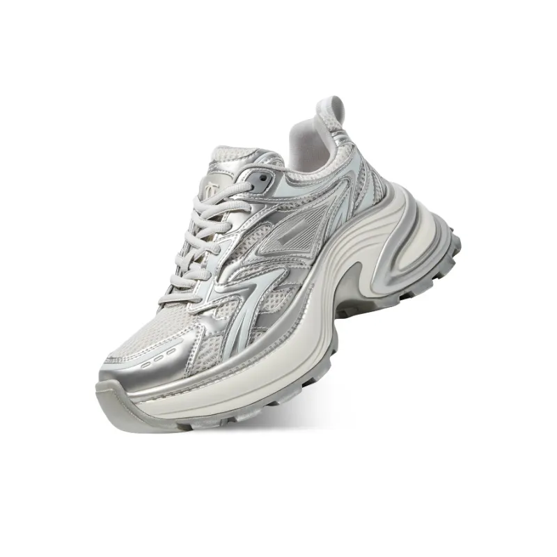 CHERYKALLY Height Increasing Wear-Resistant Slip-Resistant Low-Top Chunky Sneakers 6cm Women's-5