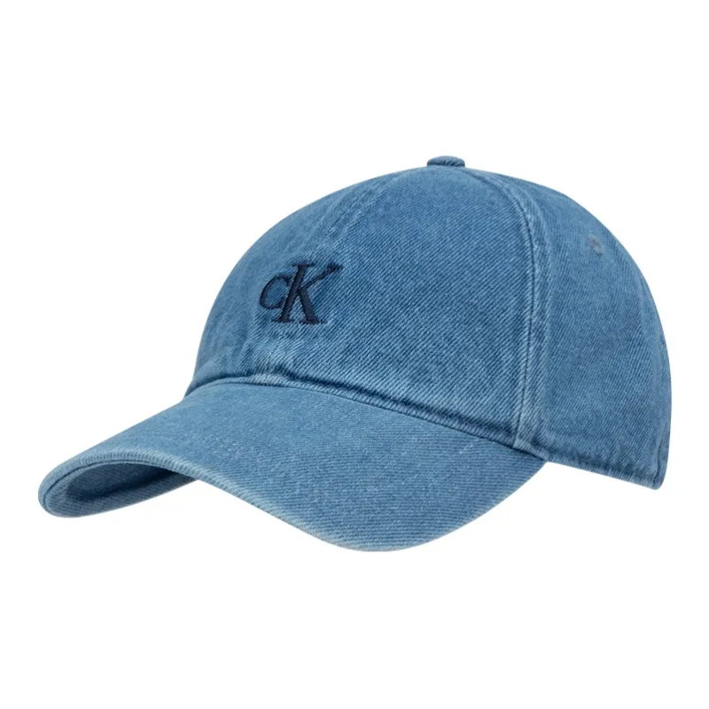 CALVIN KLEIN Cotton Baseball Caps Unisex Denim Blue-1
