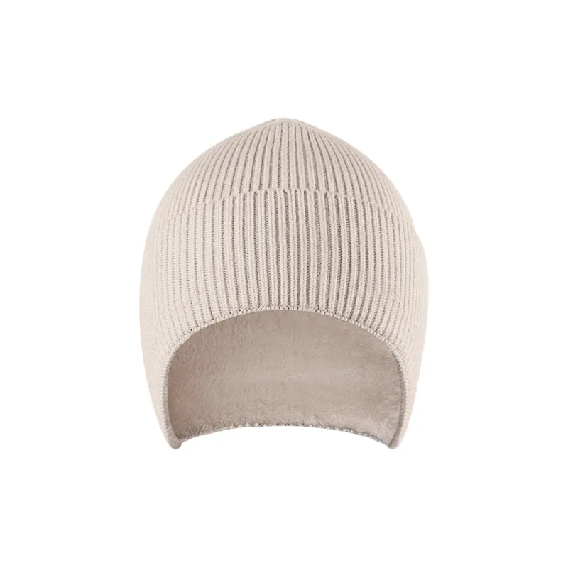 PEAK Viscose Polyester Polyamide Beanies Thickened And Fleece Lined Unisex Apricot-1