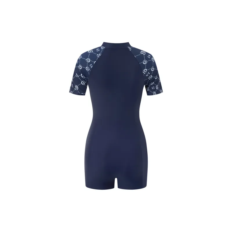 LiNing Swimming Series One piece Swimsuit Women's Dark Bowl Blue-1