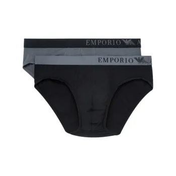 EMPORIO ARMANI FW24 Underpants Men's 2 Pack Black+Gray