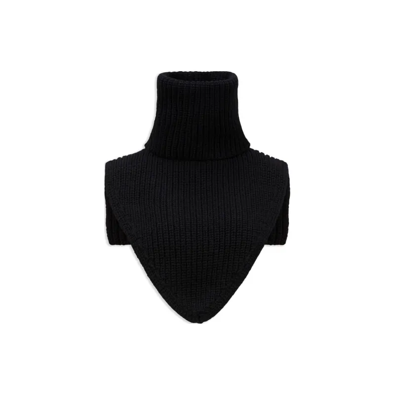 Moncler Wool Knit Scarves Women's Black-1