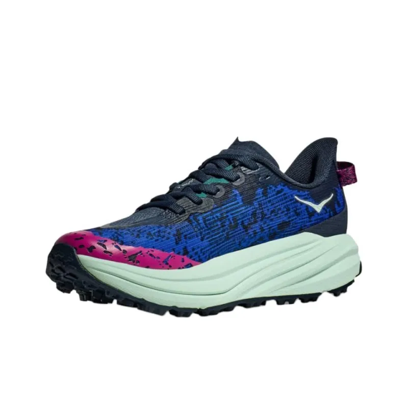 HOKA ONE ONE SPEEDGOAT 6 Anti Kick Cushioning Low Top Kids' Running Shoes Dark Blue Teenagers-1