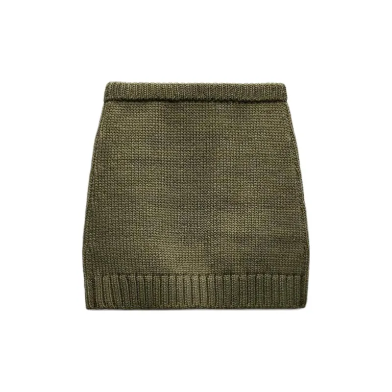 ZARA Casual Short Skirts Women's Green-1