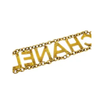 CHANEL 1990 2000s Logo lettering Bracelet