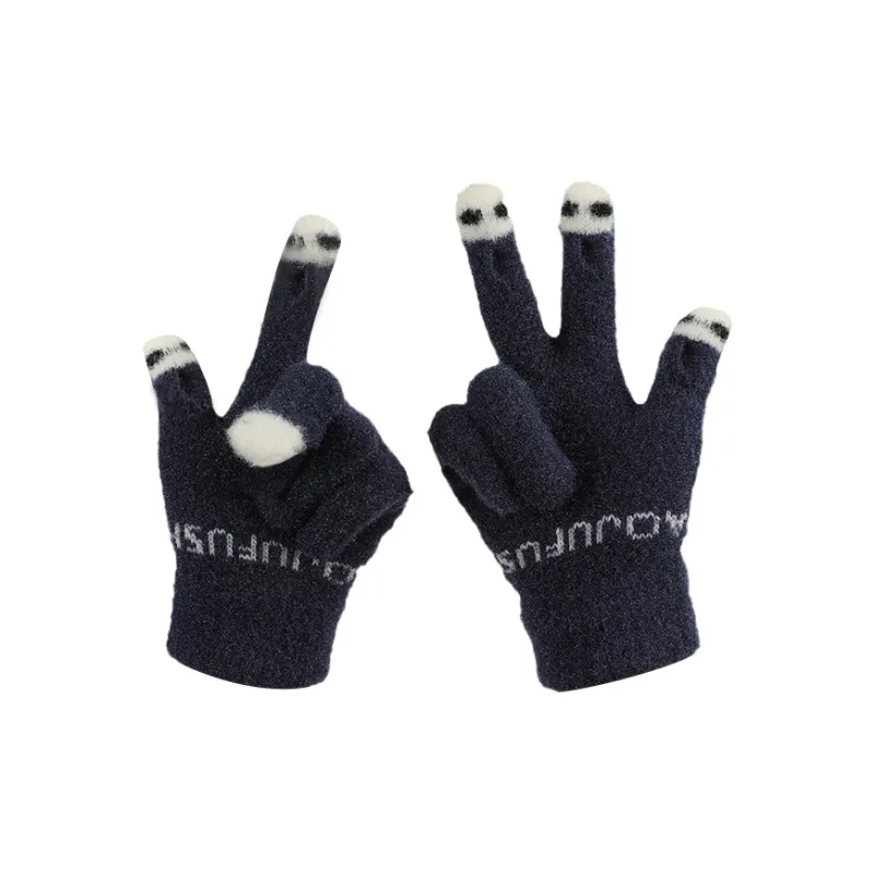 15 MINS Polyester Knit Gloves Unisex Multiple Colors-10