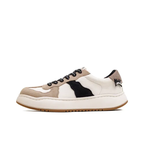 MADEN Height Increasing Low Top Skateboard Shoes Men's Washed Paper Color