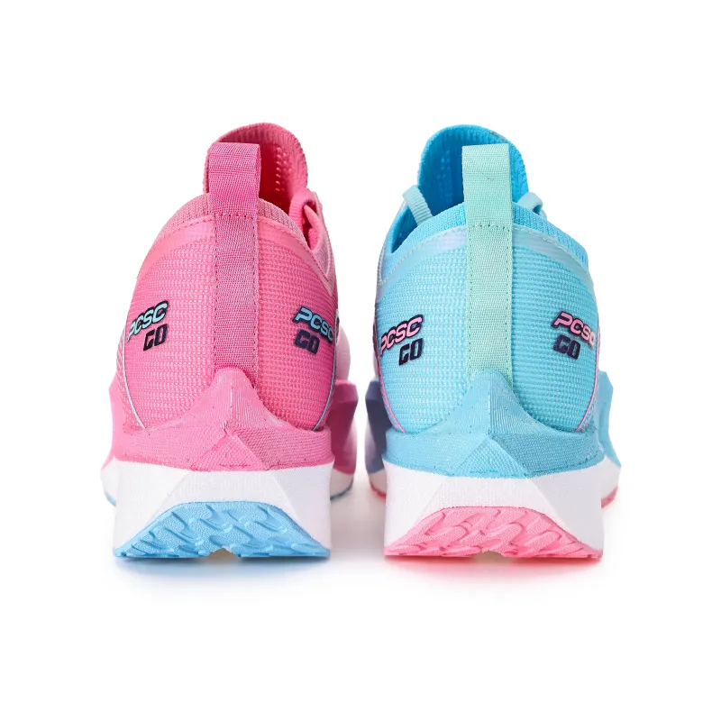 PCSC Cushioning Anti-Slip And Wear-Resistant Breathable Support Low-Top Running Shoes Men's Pink Blue Mismatched-3