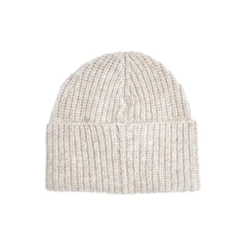 Brunello Cucinelli Mélange Turn Up Brim Ribbed Knit Beanie