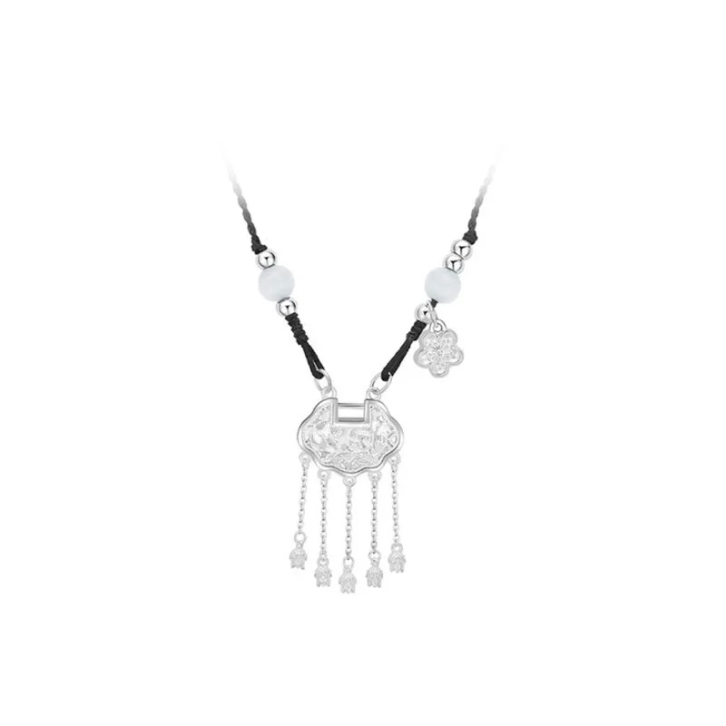 FUSSEM S999 Fine Silver Necklaces Women's-2