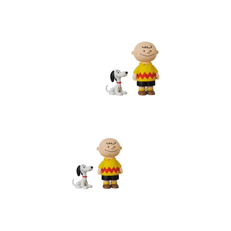 Medicom Toy Udf Peanuts Series12  50's Snoopy And Charlie Brown Figure Yellow-2