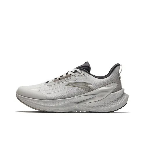 Anta Cushioning Wear Resistant Low Top Casual Running Shoes Men's Gray