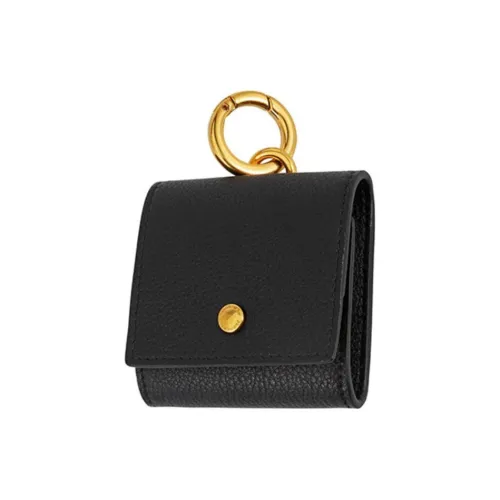 Burberry Leather Card Holder Wallet Coin Purses Small Size Women's Black