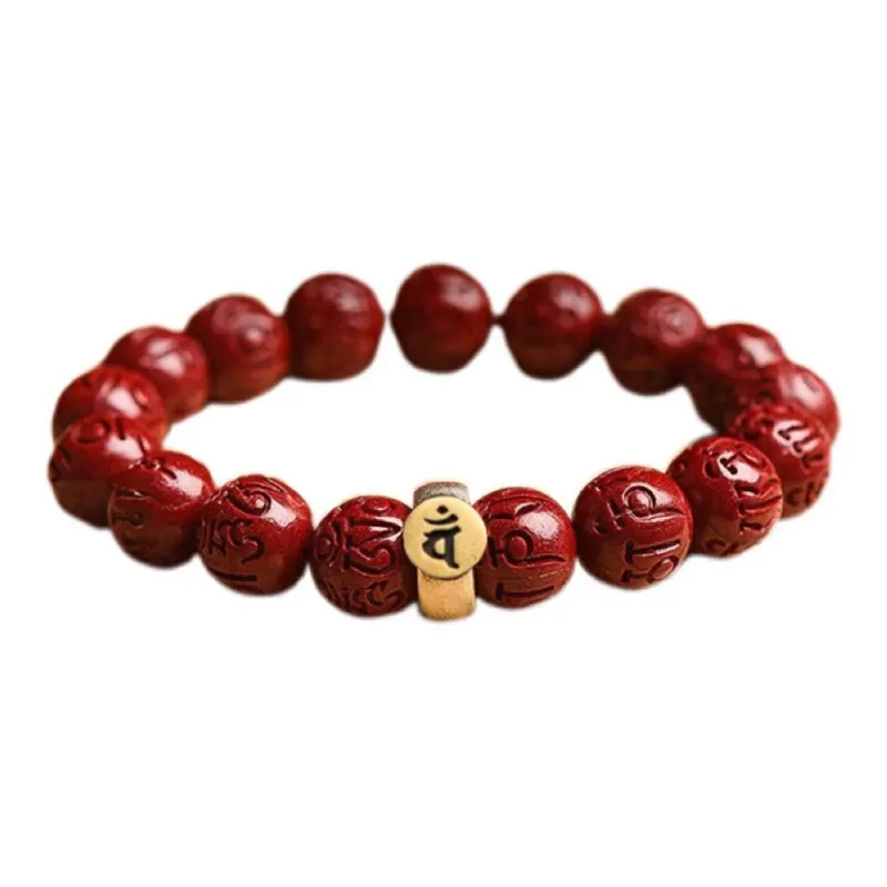 Bubble Scallops Cinnabar Jade Bracelets Unisex-9