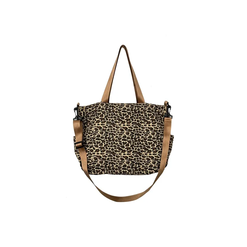 Yalu Nylon Shoulder Bag Regular Women's Leopard Print-0
