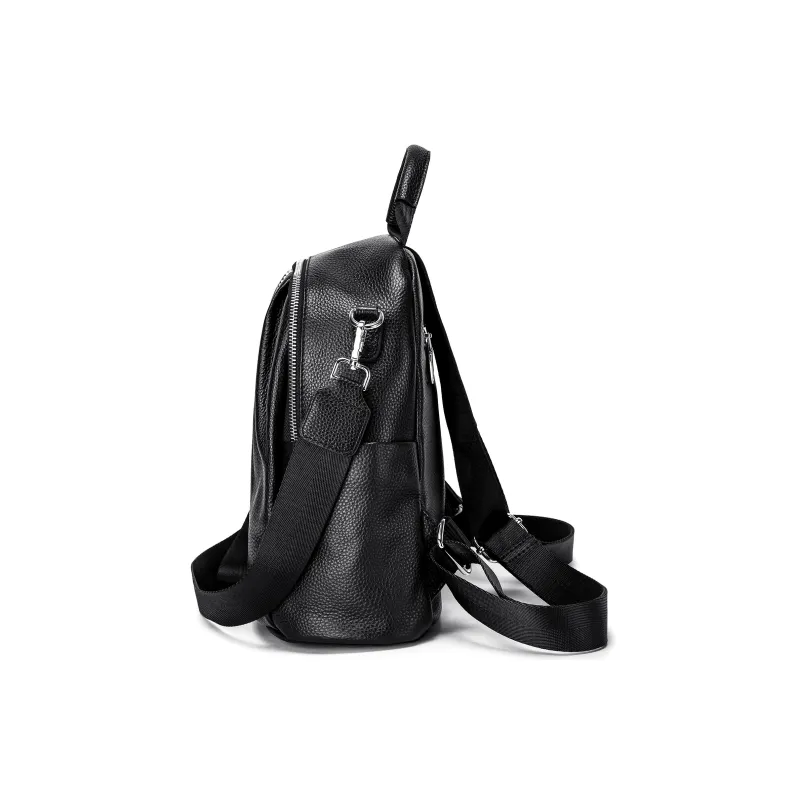 Ace Paul Top Grain Cow Leather One Shoulder Backpack Regular Women's Black-2