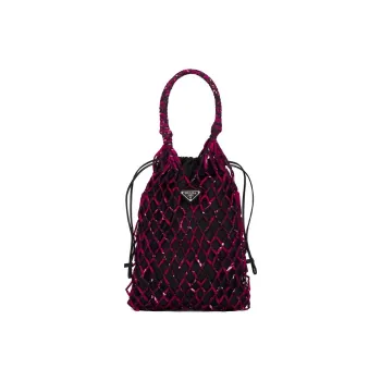 PRADA Nylon Handbags Crossbody Bags Women's Fuchsia
